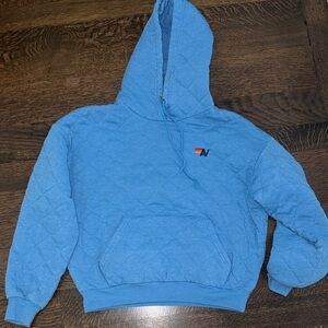 Aviator Nation Light Blue Quilted Hoodie XS
